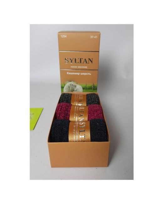 syltan Комплект женских антибактериальных дезодорированных носков 1254 из кашемира 3 пары размер 37-41