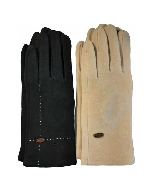 Sun & Art Перчатки размер универсальный черный и бежевый комплект 2 пары