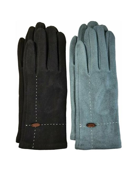 Sun & Art Перчатки размер универсальный черный и серо-голубой 2 пары