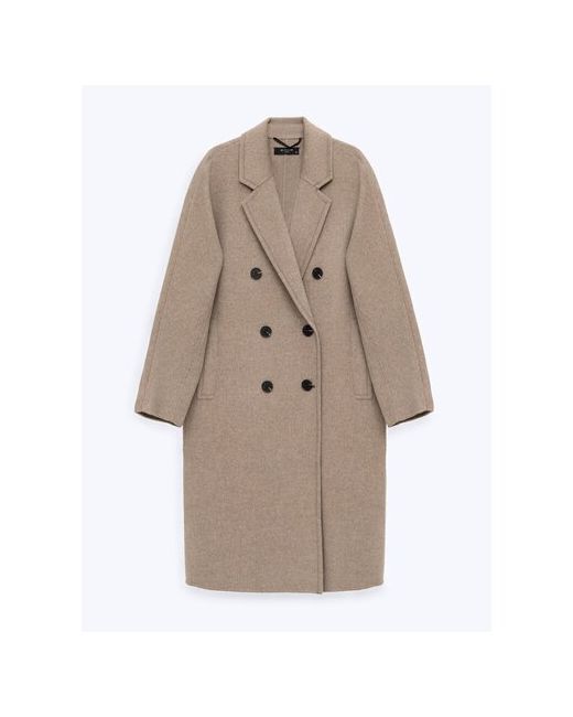 Emka Fashion Двубортное пальто прямого кроя из шерсти R080/calefy 44