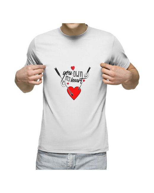 US Basic футболка 14 февраля сердце с надписью день валентина 2XL