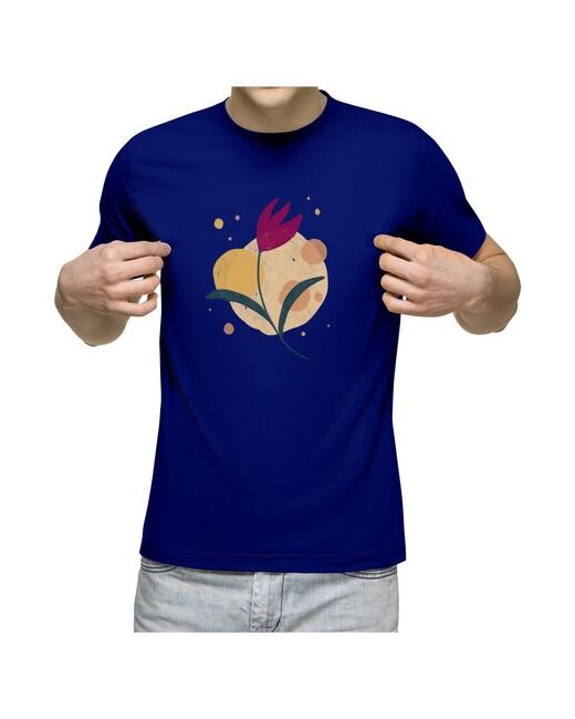 US Basic футболка Тюльпан на фоне пастельных пятен. Абстракция M