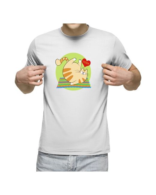 US Basic футболка Счастливый кот занимается йогой L