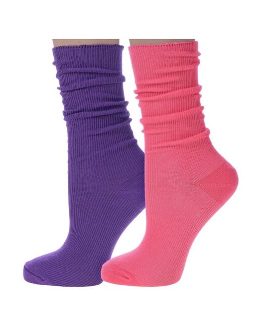 Брестские Комплект из 2 пар женских носков без резинки БЧК микс 5 размер 23