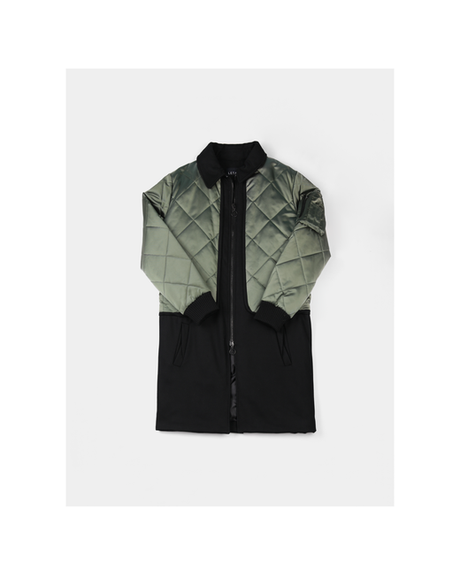 Letasca Пальто Wool Kilted Coat черно-зеленый XL