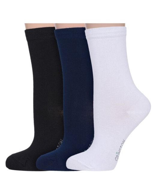 Grinston Комплект из 3 пар женских бамбуковых носков socks PINGONS микс 2 размер 25