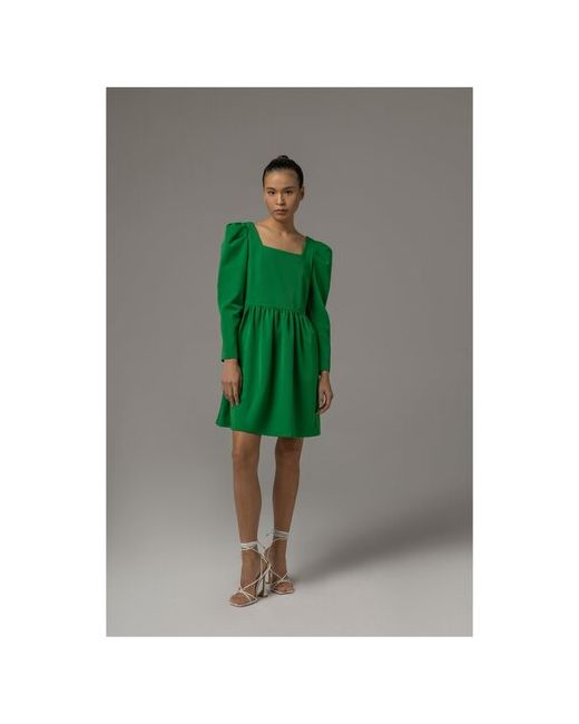 Incity Зеленое платье с пышной юбкой размер S