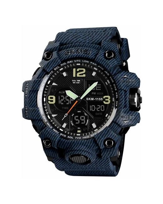 Skmei Спортивные часы Часы наручные водонепроницаемые и ударопрочные. 1155В Denim Blue