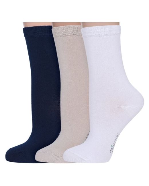Grinston Комплект из 3 пар женских бамбуковых носков socks PINGONS микс 4 размер 23