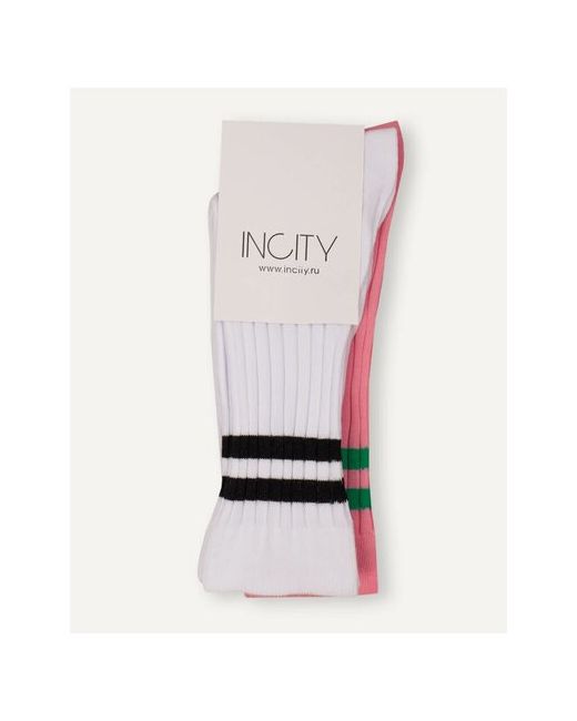 Incity 2 пары носков розово-зеленый размер 38-40