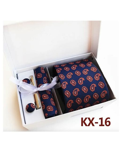 Vothoon Подарочный premium набор галстук запонки платок зажим для галстука