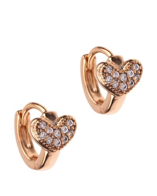 Xuping Jewelry Серьги кольца x1020222-12 с фианитами сердечки