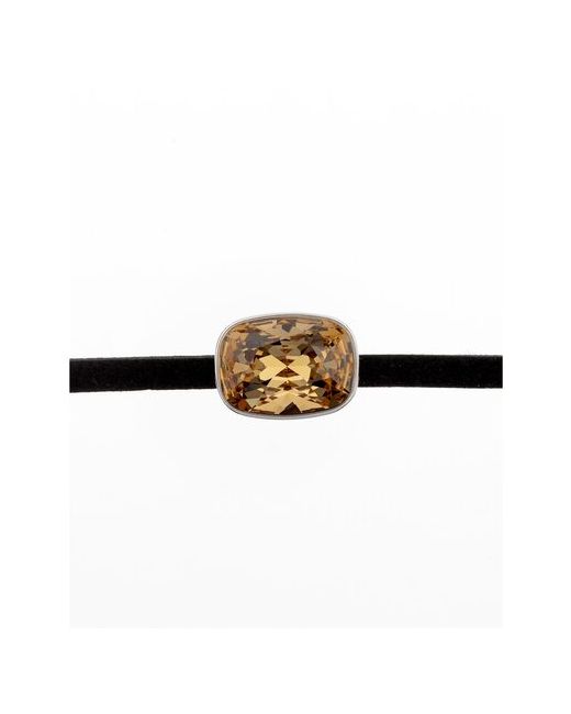 Xuping Jewelry Бархотка чокер на шею с кристаллом Advanced Crystal янтарного цвета Ксюпинг