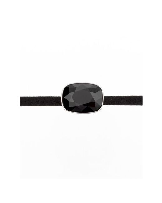 Xuping Jewelry Бархотка чокер на шею с кристаллом Advanced Crystal черного цвета Ксюпинг
