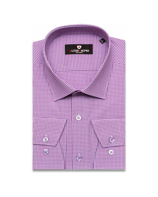 Alessandro Milano Рубашка 1100-04 бледно-пурпурный размер 54 RU XXL 45-46 cm.