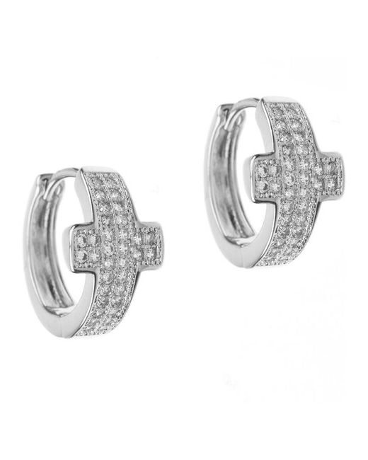 Xuping Jewelry Серьги кольца x1020222-15 под серебро крестики с фианитами