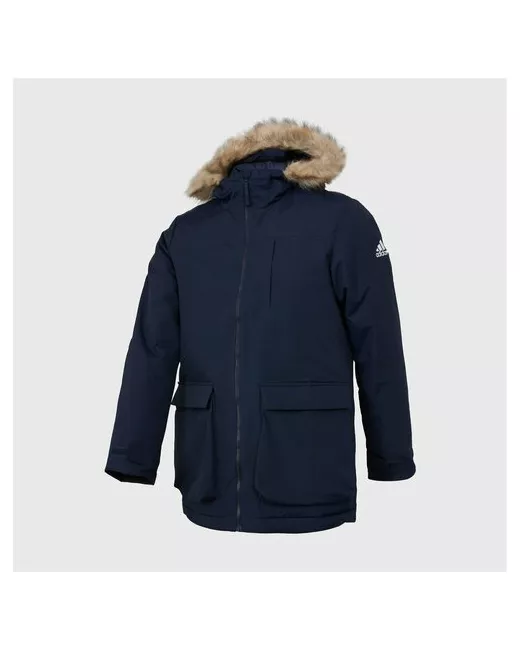 Adidas Зимняя куртка парка Hooded Parka темно размер 44-46