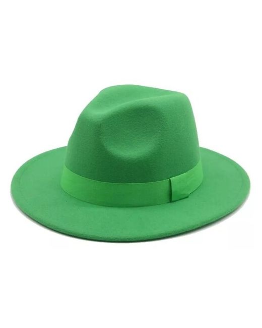 Oksi Шляпа фетровая с широкими полями зеленая