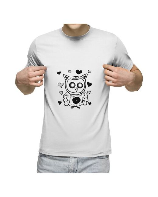 US Basic футболка Сова с сердечками XL