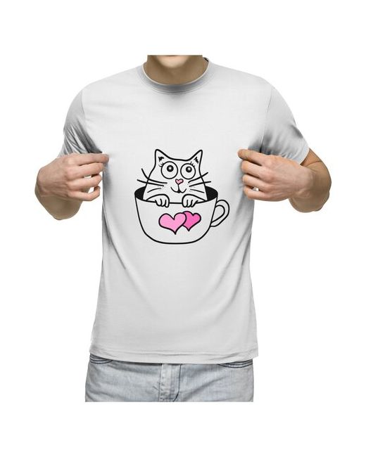 US Basic футболка Котик в чашке L