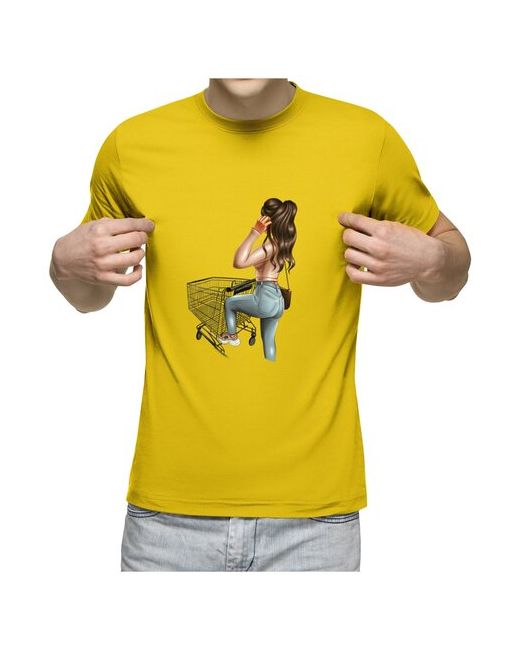US Basic Мужская футболка Девушка с тележкой L