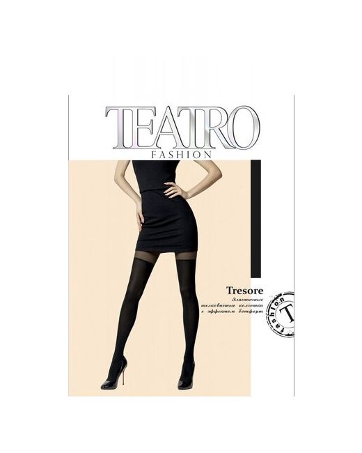 Teatro Театро Колготки с иммитацией ботфорт Tresore nero