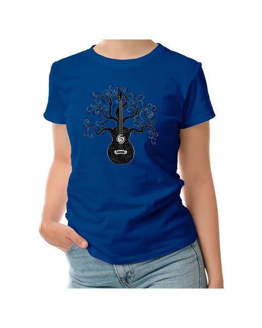 Roly футболка Разросшееся дерево гитара с музыкальными нотами S темно-