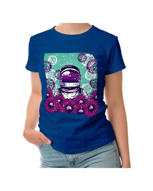 Roly футболка Космонавт и Цветы Astronaut Flowers L