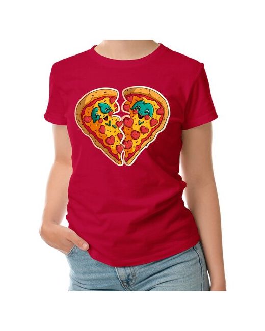 Roly футболка Вторая половинка пицца pizza валентинка сердце S