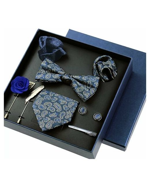 Vothoon Подарочный premium набор галстук бабочка платки зажимы запонки
