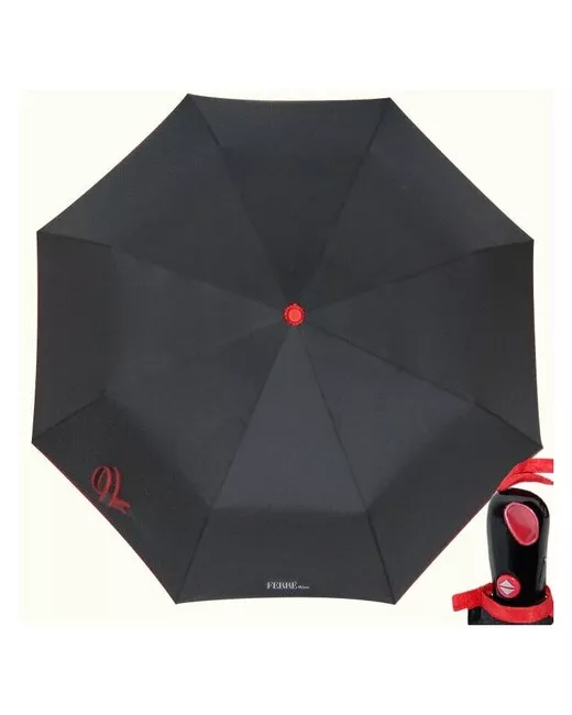 Ferre Milano (Италия) Зонт складной Ferre GF 30017-3 Carabina Nero/Rosso Зонты