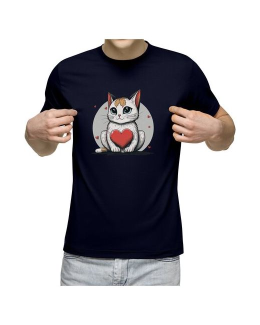 US Basic футболка Кошка с сердцем валентинка M