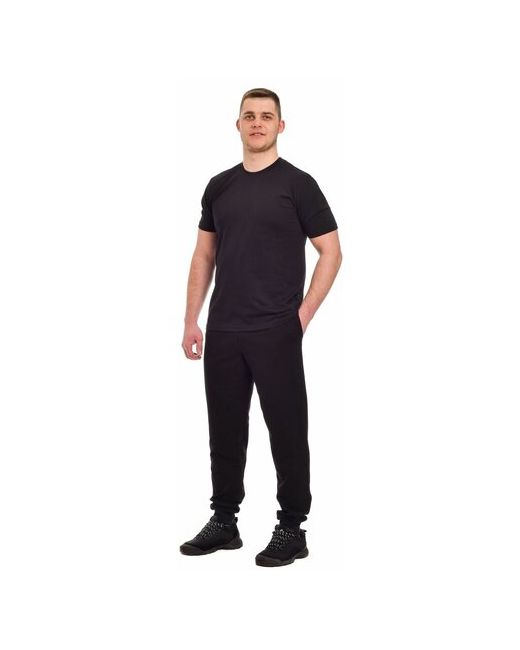 Белошвейка Брюки Б 070 штаны черные на манжете/спортивные больших размеров