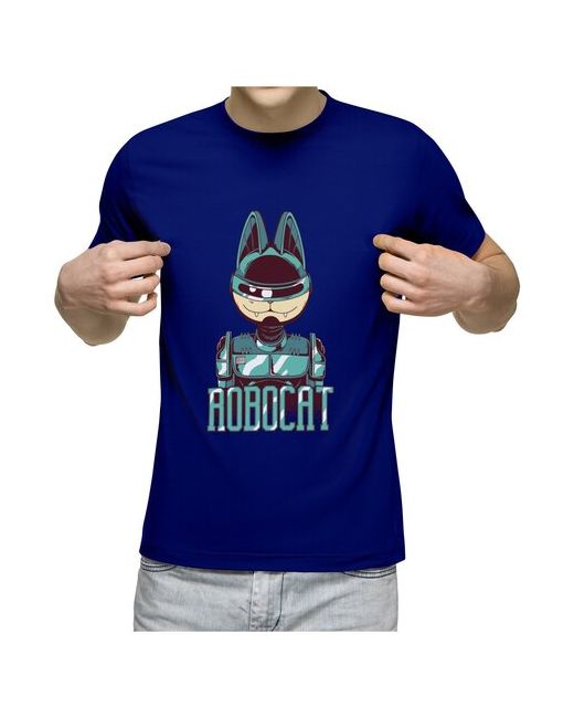 US Basic футболка Кот Робокоп Cat Robocop S меланж