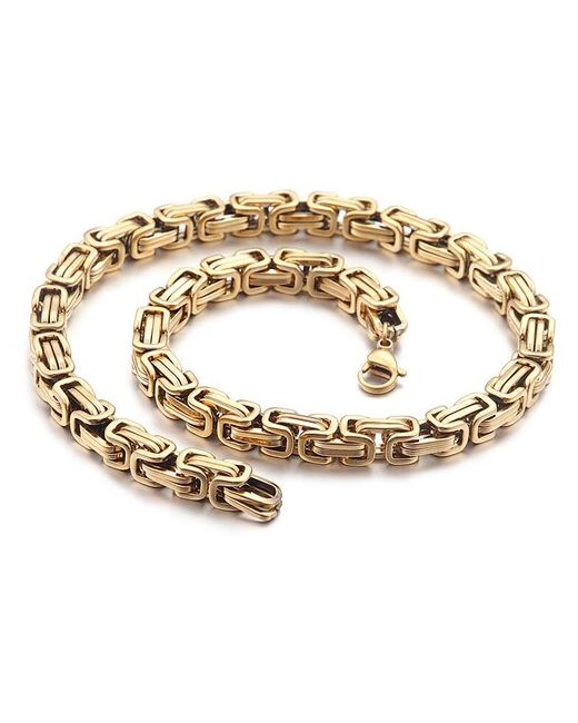 Hagust крупная цепочка на шею в византийском плетении 10мм золото 142560653