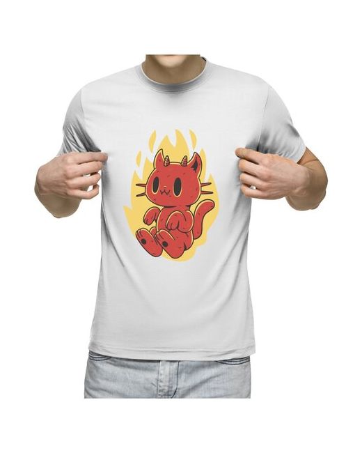 US Basic футболка Кот Демон котёнок чертёнок L