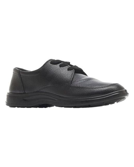 ШК обувь Полуботинки черные из натуральной кожи на шнурках арт 12213 размер 46