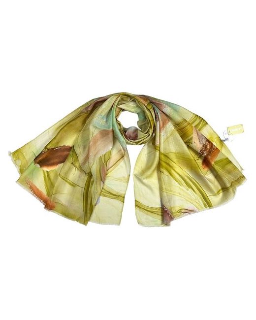 Famuyi Тонкий воздушный палантин новинка полупрозрачный летний шарф в нежных тонах желто-салатовый