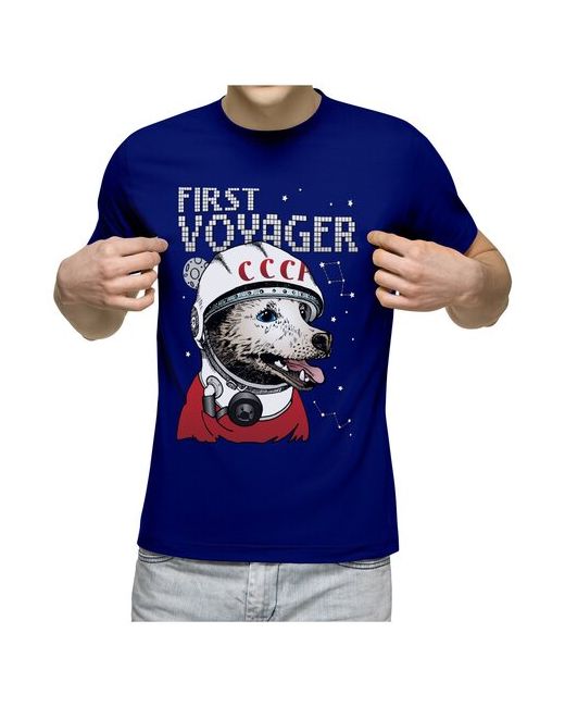 US Basic футболка Собака в скафандре космонавта СССР M