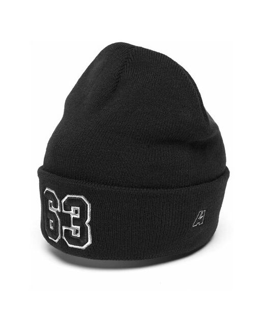 Atributika &amp; Club™ Шапка с номером 63 черная номерная шапка цифрами Шесть три отворотом атрибутика и клуб