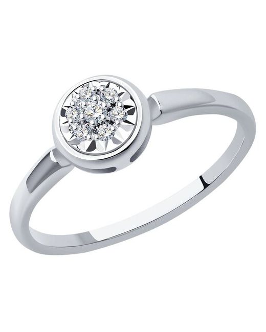 Sokolov Кольцо Diamonds из белого золота с бриллиантами 1012185-3 размер 17