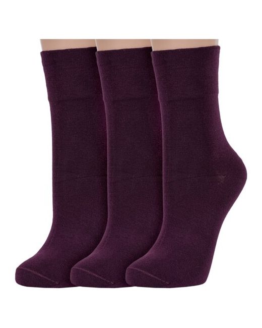 RuSocks Комплект из 3 пар женских носков с ослабленной резинкой Орудьевский трикотаж размер 23-25 39