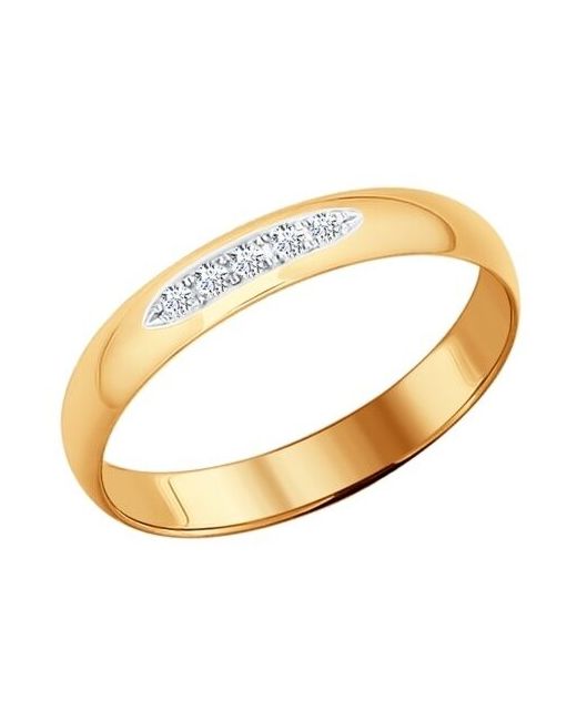 Sokolov Обручальное кольцо из золота с бриллиантами 1110166 17.5