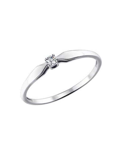 Sokolov Помолвочное кольцо из белого золота с бриллиантом 1011363 17