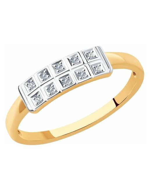 Sokolov Кольцо из золота с родированием бриллиантами 1012105 16