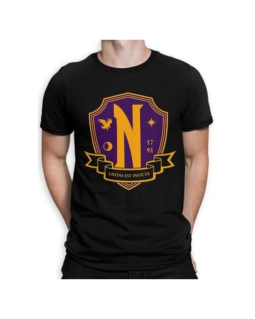 Dream Shirts Футболка с принтом Сериал Уэнсдей Wednesday Аддамс Addams Академия Невермор Nevermore Academy Черная S