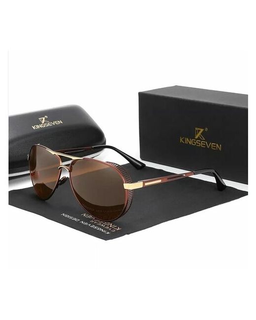 Kingseven Очки солнцезащитные N7236GoldBrown