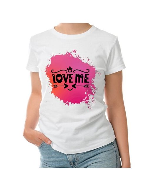 Roly футболка Love me надпись на розовом День святого Валентина 2XL