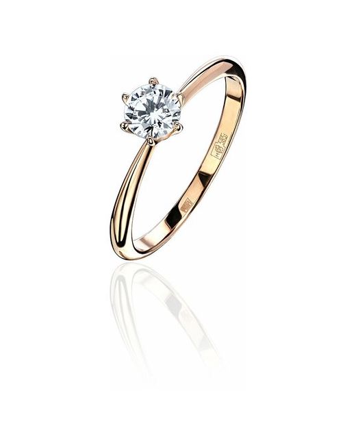 BestGold Золотое кольцо с фианитом 01К1113936 размер 15.5