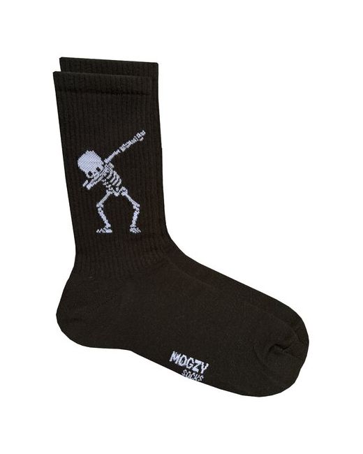 Mogzy Скелет Носки с принтом высокие черные размер 36-40